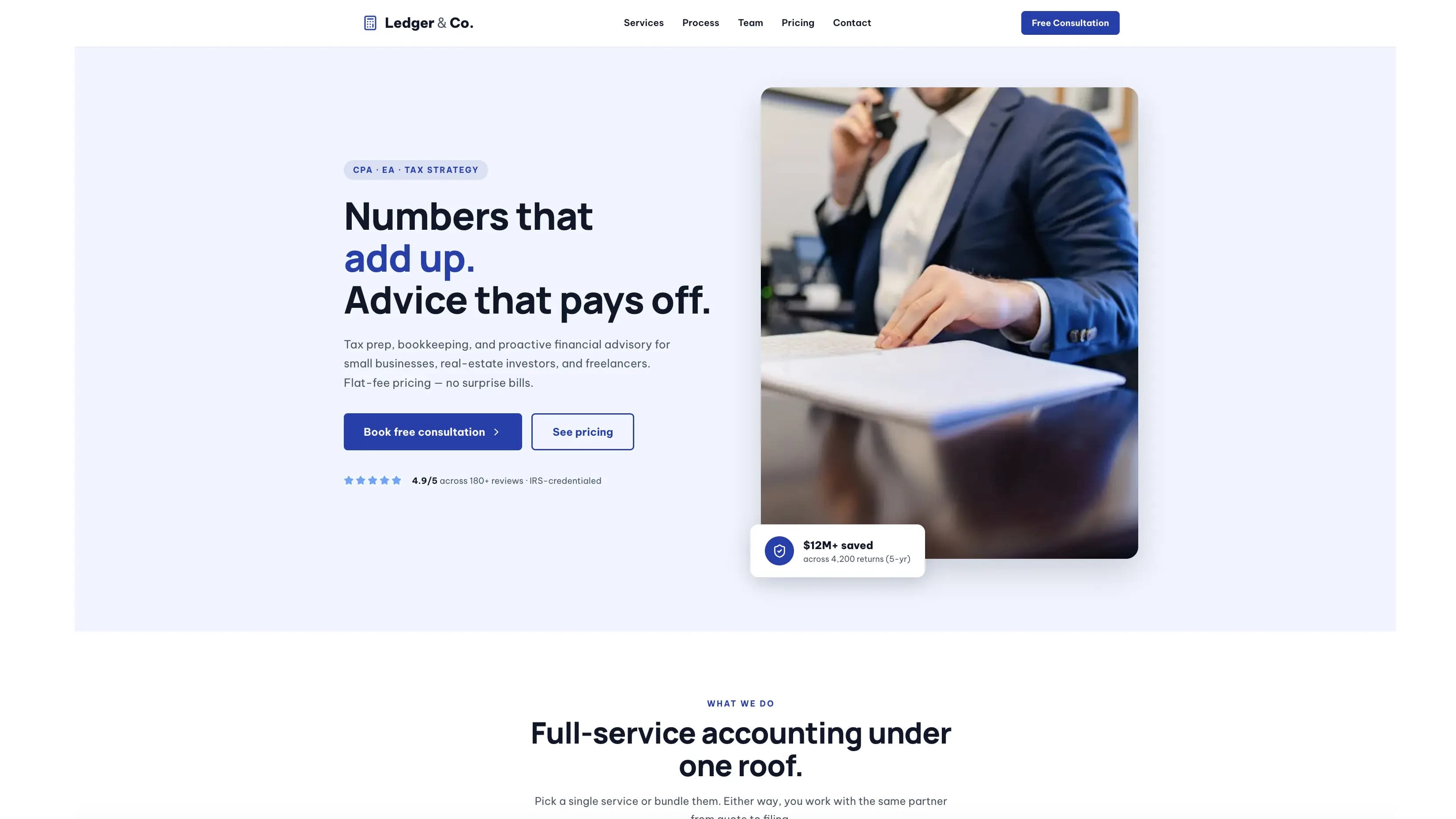 Ledger & Co. template screenshot