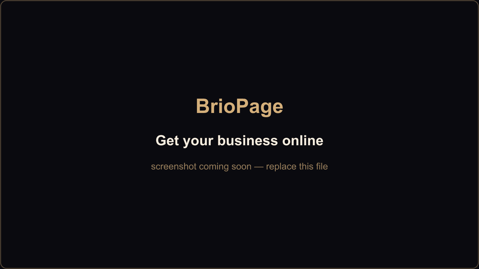 BrioPage — turn your Instagram into a website