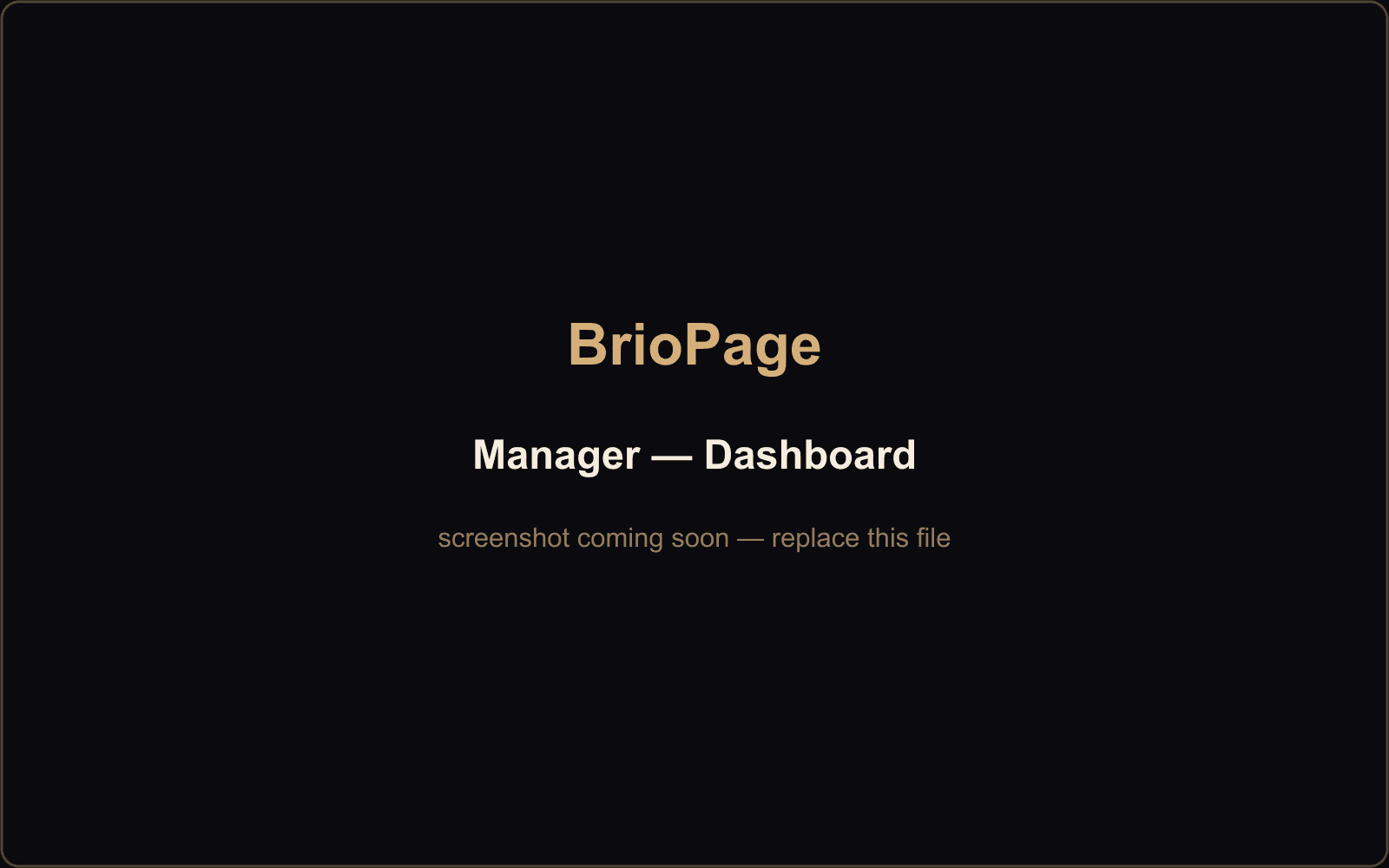 Dashboard — all your pages and their status at a glance