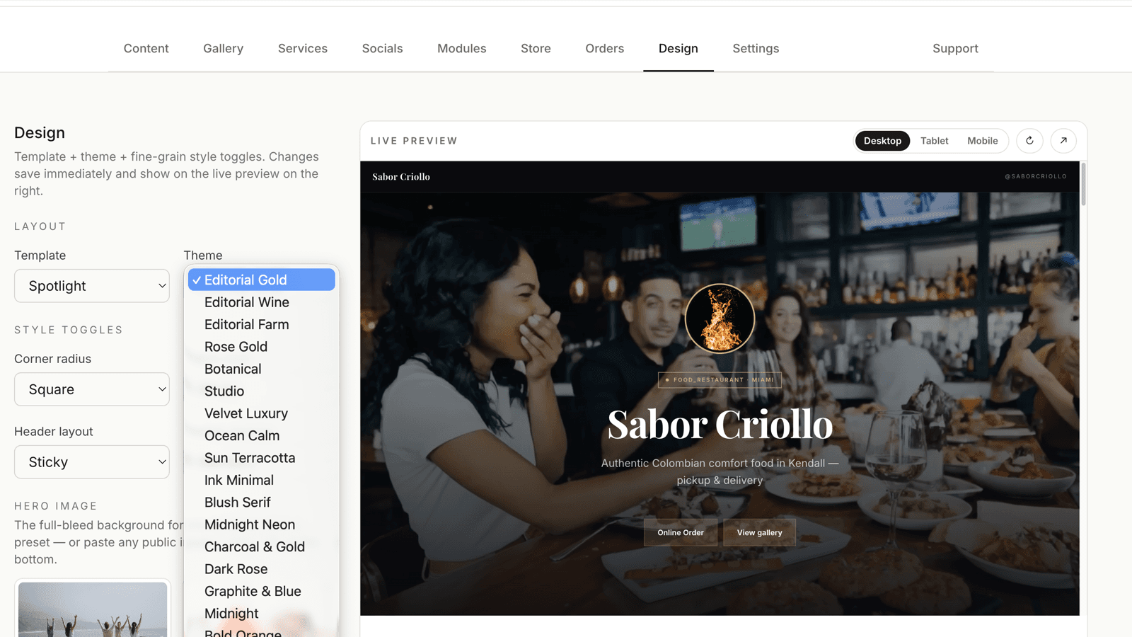 Templates & themes